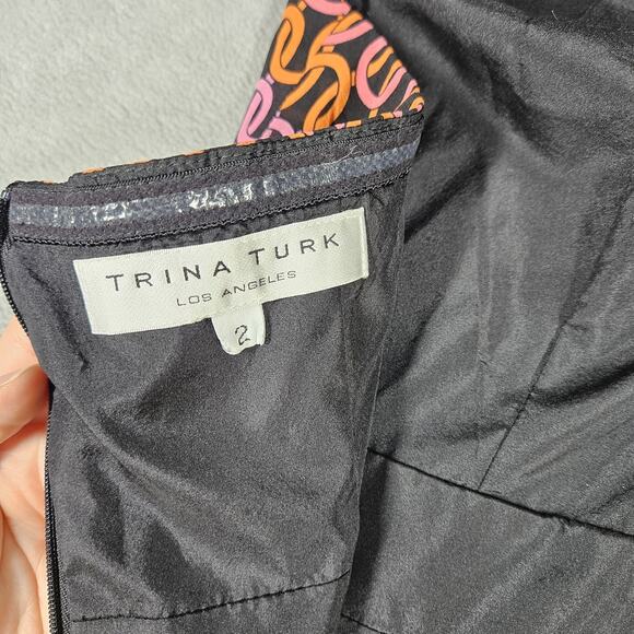 Trina Turk Halter Dress Womens Size 2 Campania Loop Y2K Retro Party Wedding - Picture 6 of 13